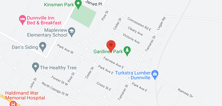 map of 118 GARDINER Avenue E